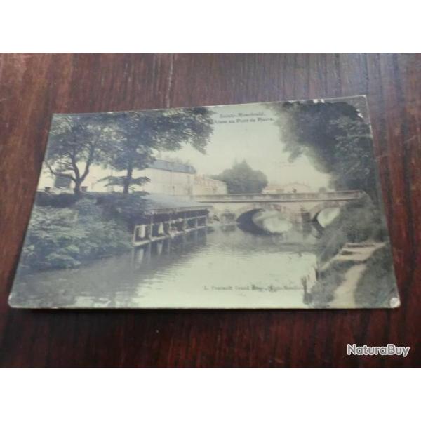 CP  dpt  51  SAINTE MENEBOULD  L AISNE AU PONT DE PIERRE