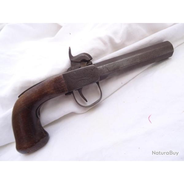 jc3) long  pistolet a un canon , coup de poing ,