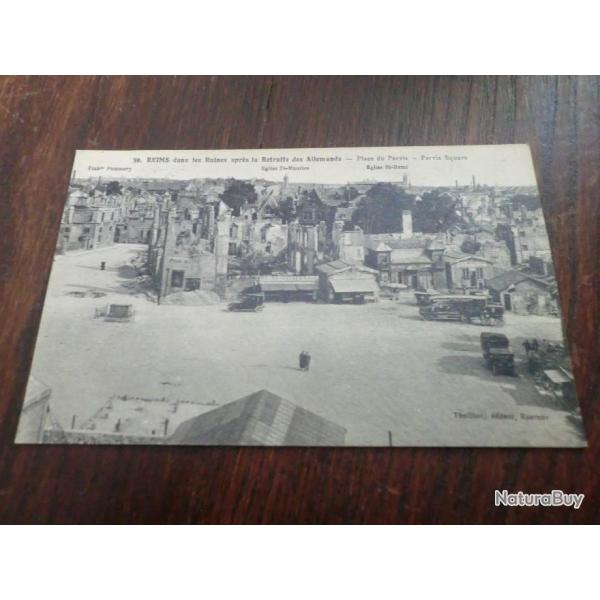 CP  dpt  51 REIMS  PLACE DU PARVIS  SQUARE