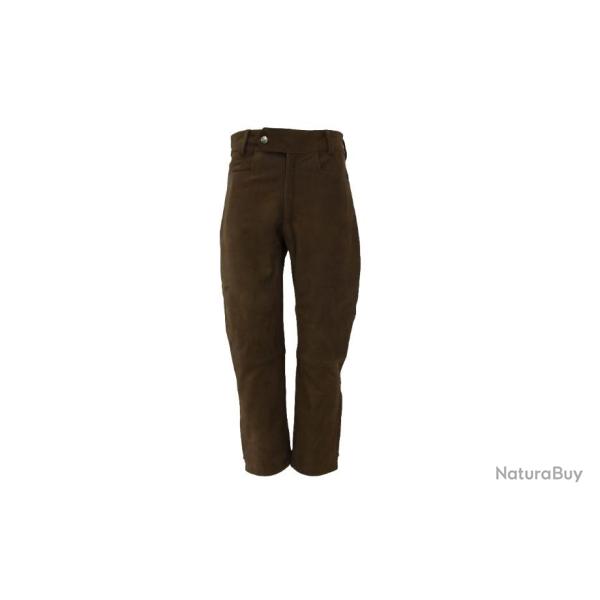 Pantalon en cuir Marron "Version courte" Chasse El�gance CE699