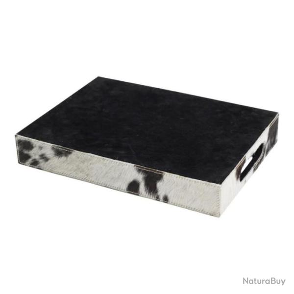 PLATEAU RECTANGULAIRE EN PEAU 46x36cm