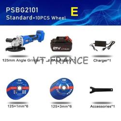Meuleuse d Angle 125mm Pro Sans Fil 20/21V -E 20260729082517