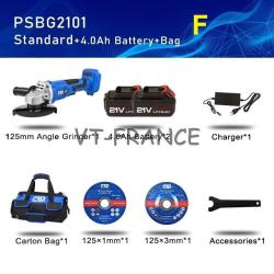 Meuleuse d Angle 125mm Pro Sans Fil 20/21V -F 20260729082517