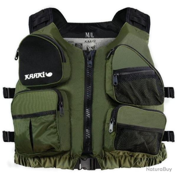 Gilet de P�che Gilet de Sauvetage flottaison KAAKI VERT Float tube Kayak Canoe Paddle