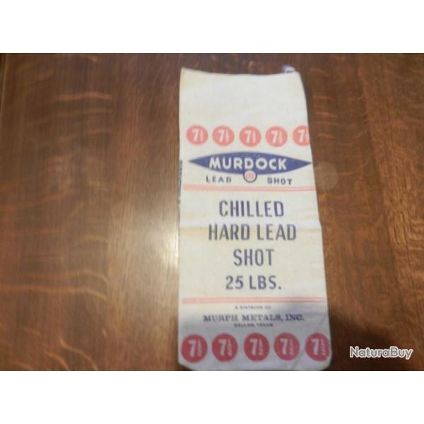 sac de plombs VIDE Murdock Hard Lead Shot - n�7 1/2 - 25 LBS. - Murph Metals, Inc Dallas, Texas