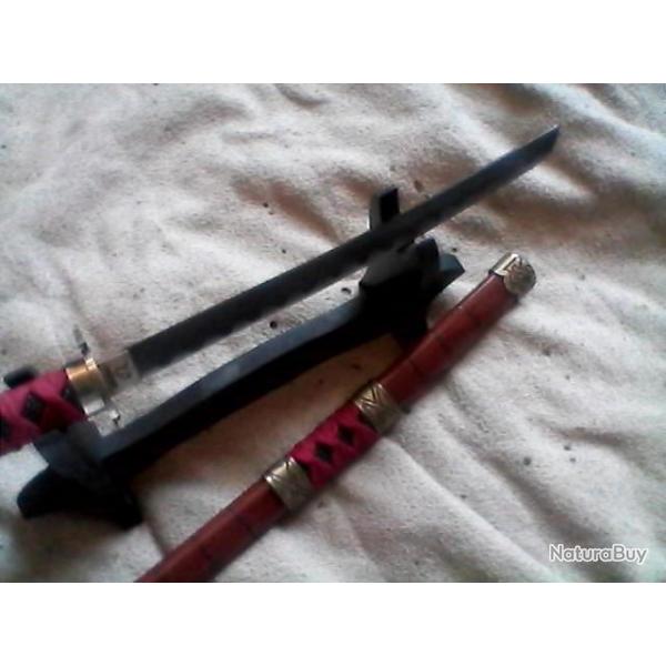 mini katana panach lame acier 34cm