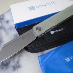 Couteau Sencut Bronte Front Jade Manche G10 Lame Acier 9Cr18MoV IKBS Linerlock Clip SA08C
