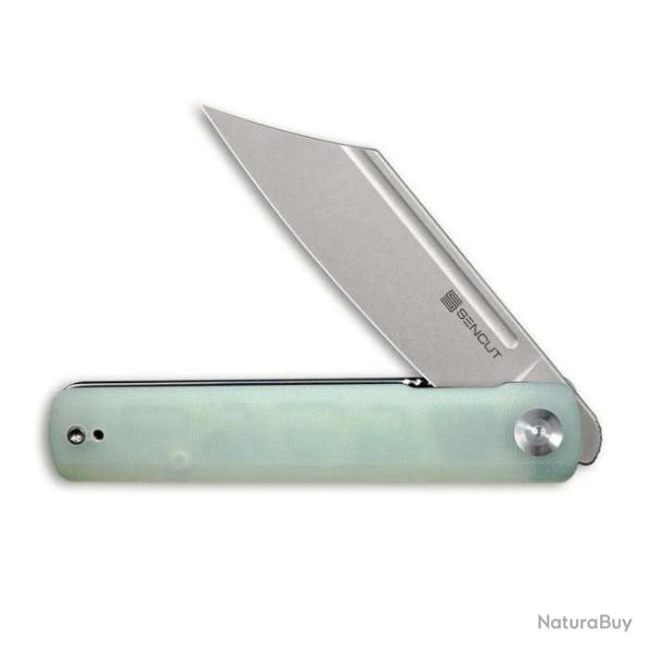 Couteau Sencut Bronte Front Jade Manche G10 Lame Acier 9Cr18MoV IKBS Linerlock Clip SA08C