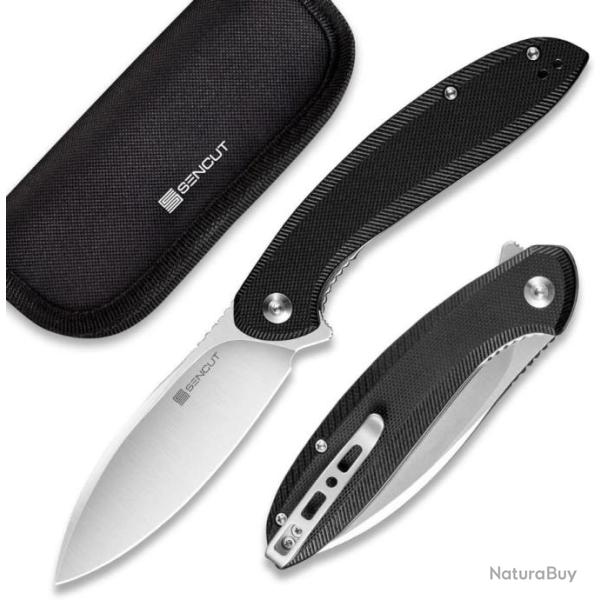 Couteau SENCUT San Angelo Black Manche G10 Lame Acier 9Cr18MoV IKBS S210031