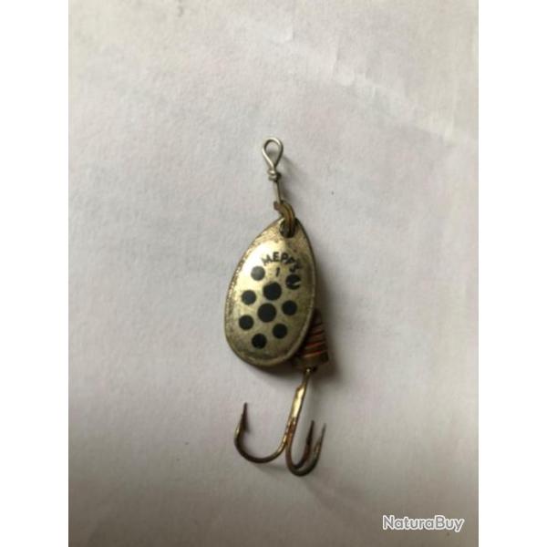 1 cuill�re Aglia 1 argent points noirs. 3,5 gr p�che cuill�re carnassier Mepps occasion