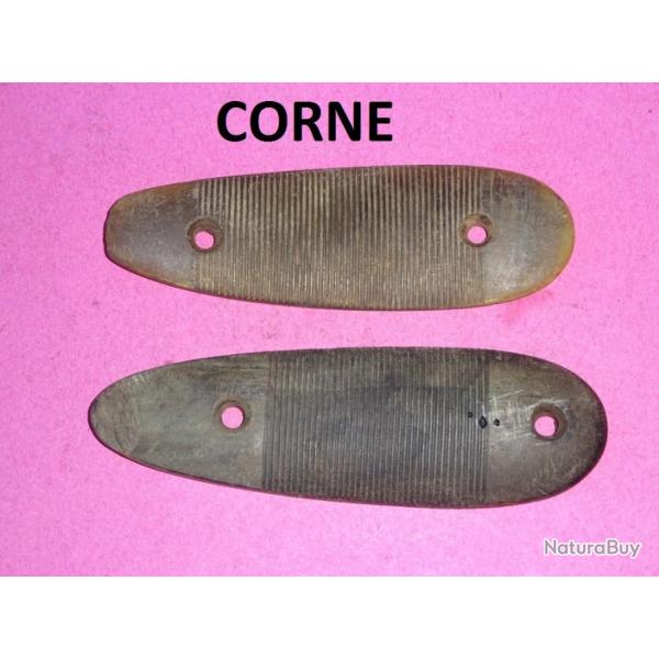 2 plaques de couche en CORNE de crosse fusil - VENDU PAR JEPERCUTE (S21L68)