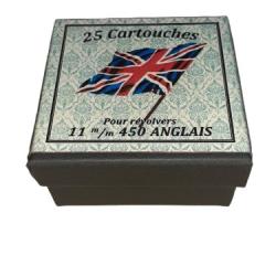 11 mm 450 Anglais ou 450 British: Reproduction boite munitions (vide) HB 9634202