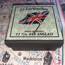 11 mm 450 1868 Anglais (Houllier & Blanchard): Reproduction boite munitions (vide) HB 9634202