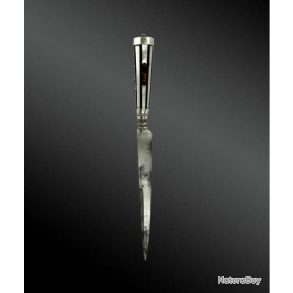 Stylet Corse, Forte Poign�e � Garnitures En Argent. France, XIX�me