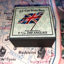 9 mm 380 Anglais (Houllier - Blanchard): Reproduction boite munitions (vide) collection HB 9634259