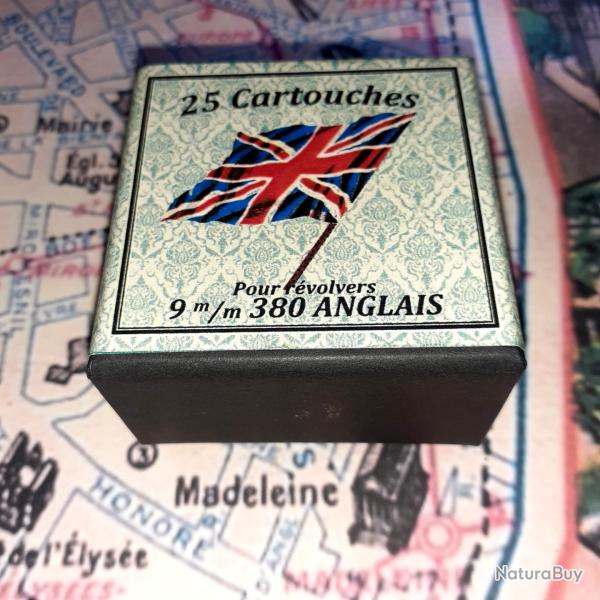 9 mm 380 Anglais (Houllier - Blanchard): Reproduction boite munitions (vide) collection HB 9634259