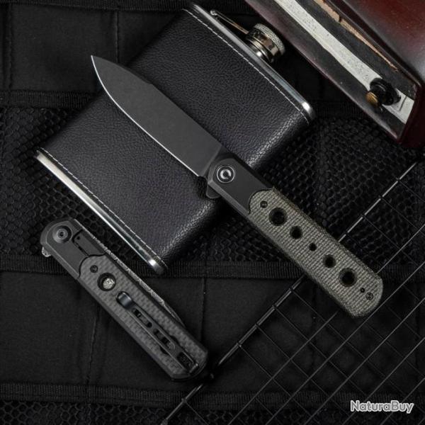 Couteau CIVIVI Banneret Manche Dark Green Micarta Lame Acier Nitro-V IKBS Bolster Lock CIVC20040D1