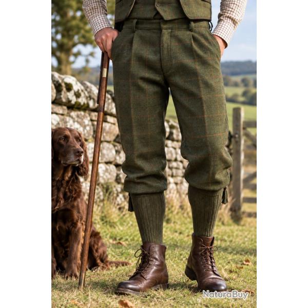 Pantalon knickers Tweed Homme dark
