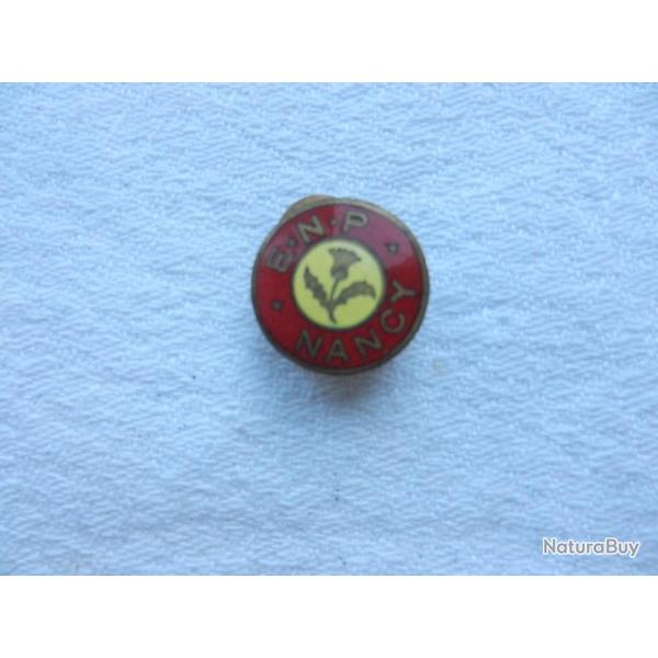 ancien insigne maill de boutonnire ENP Nancy avec chardon lorrain.