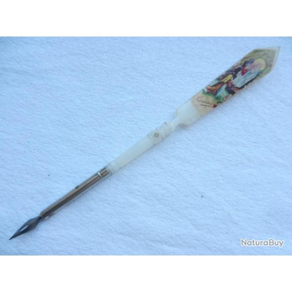 ancien porte plume ouvre lettres souvenir de Lourdes