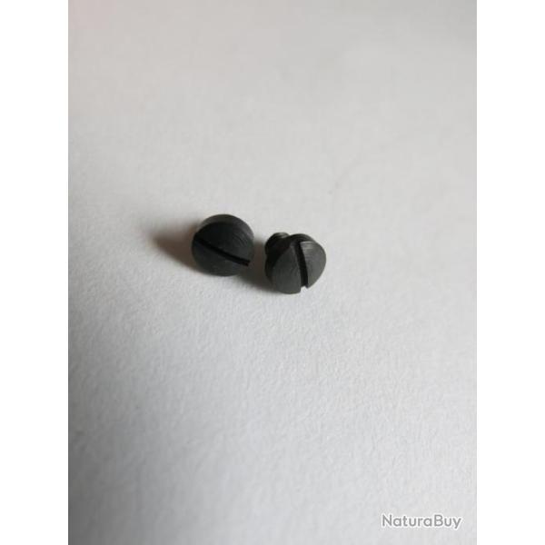 VENDU PAR CUIRASSIER11 PAIRE DE VIS DE PLAQUETTES PISTOLET ALARME 8 MM RECK P6-P8-P10 (REF 30 ECLATE