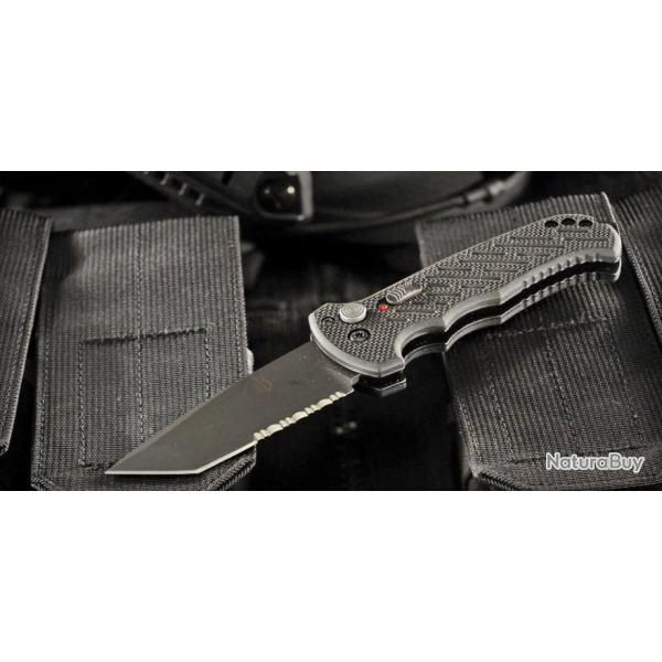 Couteau Automatique Gerber 06 Lame Tanto Acier S30V Part Serr Manche G10 Button Clip Made USA G0193