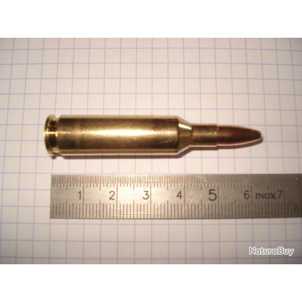 une cartouche de 6mm XC, de marque Norma, ogive blind�e, calibre de tir pour collection