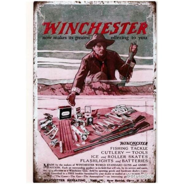 PLAQUE METAL WINCHESTER GREAT OFFERING