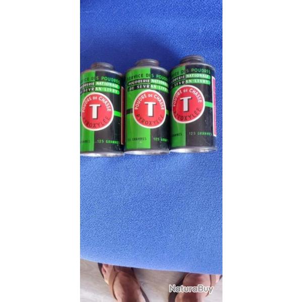 lot de boite en metal pour poudre