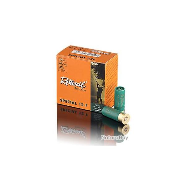 Cartouche Rottweil basic line special 12f cal. 12 67.5 mm 32g fibre boite de 25