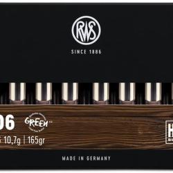 BTE 20 CART. RWS HIT SHORT RIFLE CAL. .30-06 165GR 10,7G