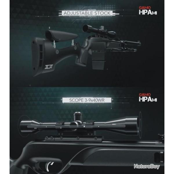 CARABINE GAMO HPA Mi  IGT + Visi�re 3-9X40WR, Cal. 5,5 mm 19,9 joules-6