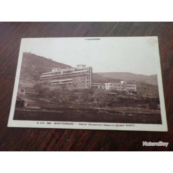 CP  Dpt 63  MONTFERRAND  HOPITAL SANATORIUM