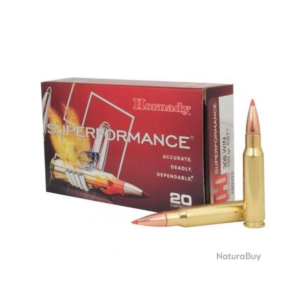20 Munitions HORNADY Cal.308 Win Superformance SST 165gr