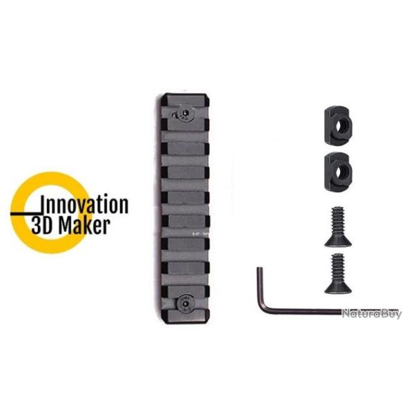 Rail M-Lok mlok en Nylon avec vis et �crou pour 9 emplacements