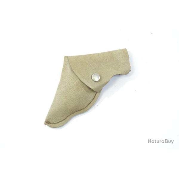 Reproduction d'tui en cuir souple pour petit pistolet Velodog / bulldog 6mm et broche. (C)