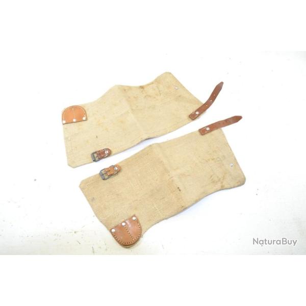 Paire de gutres jambires Arme Franaise modle 1945, France Indochine Algrie