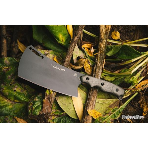 Couteau TOPS El Chappo Cleaver Lame Acier Carbone 1095 Manche Micarta Etui Kydex USA TPECHA02