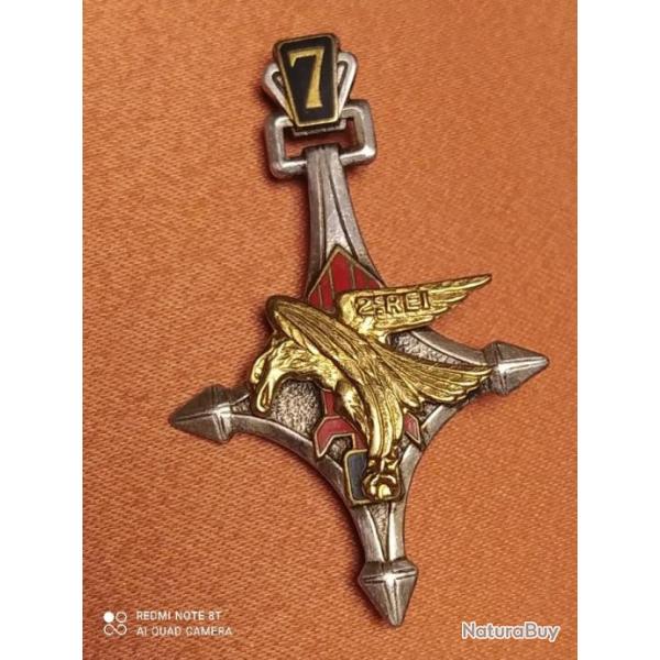 INSIGNE 7 EME COMPAGNIE 2 EME REI, LEGION ETRANGERE, DRAGO REFRAPPE R75