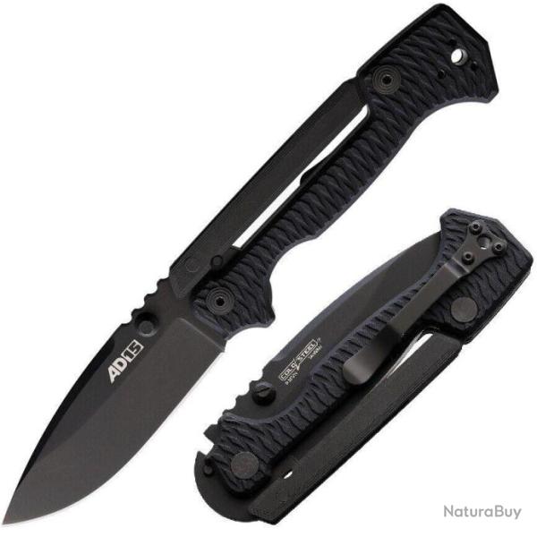 Couteau Cold Steel AD-15 Scorpion Lock Black Lame Acier S35VN Manche G10 Clip CS58SQBKBK