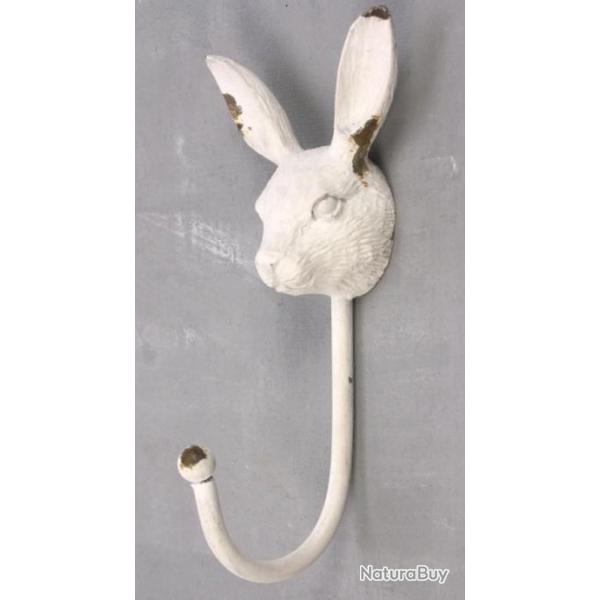 CROCHET M�TAL VIEILLI LAPIN BLANC