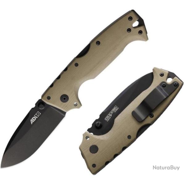 Couteau Cold Steel AD-10 Demko Lame Acier CPM-S35VN Blackwash Manche G-10 FDE CS28DDDEBK