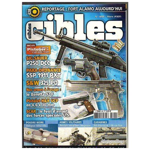 cibles 420 .sig sauer p 250 dcc , pistolets-mtrailleurs bergmann, famas type 62 , scar, alamo , scar