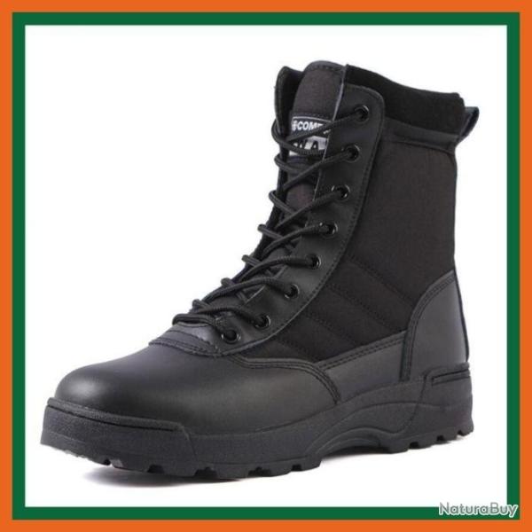 Bottes tactiques militaire - Noir - Livraison gratuite