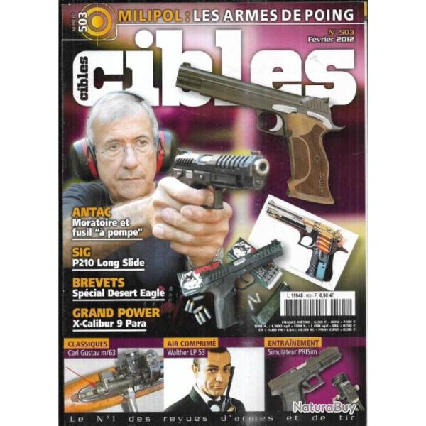 cibles 503 sig sauer p210 longue carcasse, simulateur de tir, walther lp 53, l'africain manufrance,