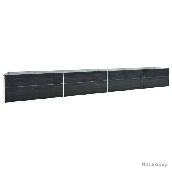 Jardini�re lit sur�lev� plantes fleurs jardin acier galvanis� 600 x 80 x 45 cm anthracite 02_0001130
