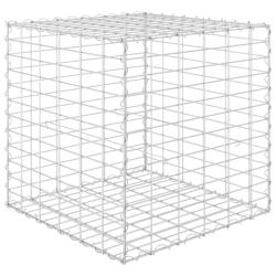 Jardini&egrave;re lit sur&eacute;lev&eacute; plantes fleurs jardin cube &agrave; gabion fil d' acier 60 x 60 x 60 cm 02_0000967