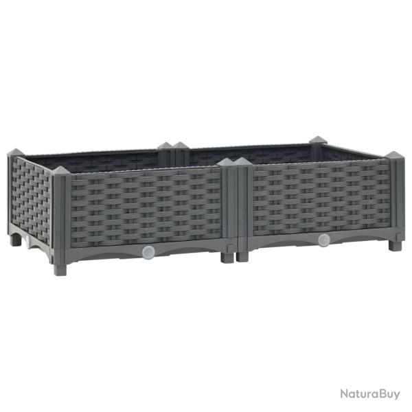 Jardini�re lit sur�lev� plantes fleurs jardin 80 x 40 x 23 cm polypropyl�ne 02_0000942