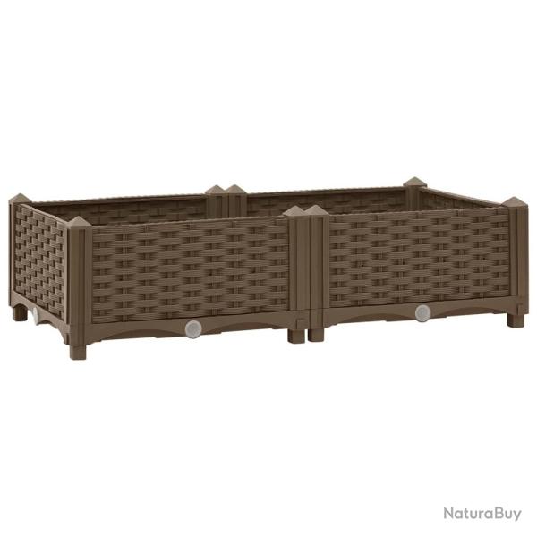 Jardini�re lit sur�lev� plantes fleurs jardin 80 x 40 x 23 cm polypropyl�ne 02_0000943