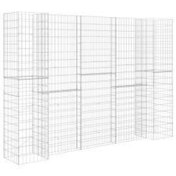 Jardini&egrave;re &agrave; gabion en H Fil d'acier 260 x 40 x 180 cm jardin plante outils 02_0000867